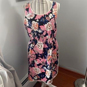 Neon Floral Print Dress